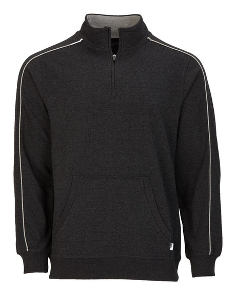 Boxercraft Men's French Terry Quarter-Zip Pullover. BM5204 - Charcoal Heather