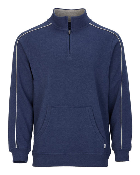 Boxercraft Men's French Terry Quarter-Zip Pullover. BM5204 - Navy Heather