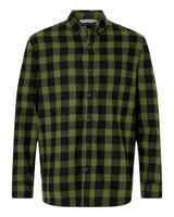 Boxercraft Men's Flannel Button Down Shirt. BU7401 - Army/ Black Buffalo
