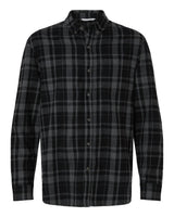 Boxercraft Men's Flannel Button Down Shirt. BU7401 - Black Jordan Plaid