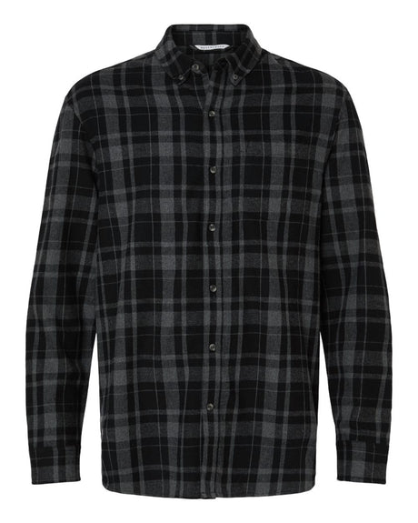 Boxercraft Men's Flannel Button Down Shirt. BU7401 - Black Jordan Plaid