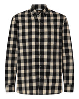 Boxercraft Men's Flannel Button Down Shirt. BU7401 - Black/ Ecru Buffalo Plaid
