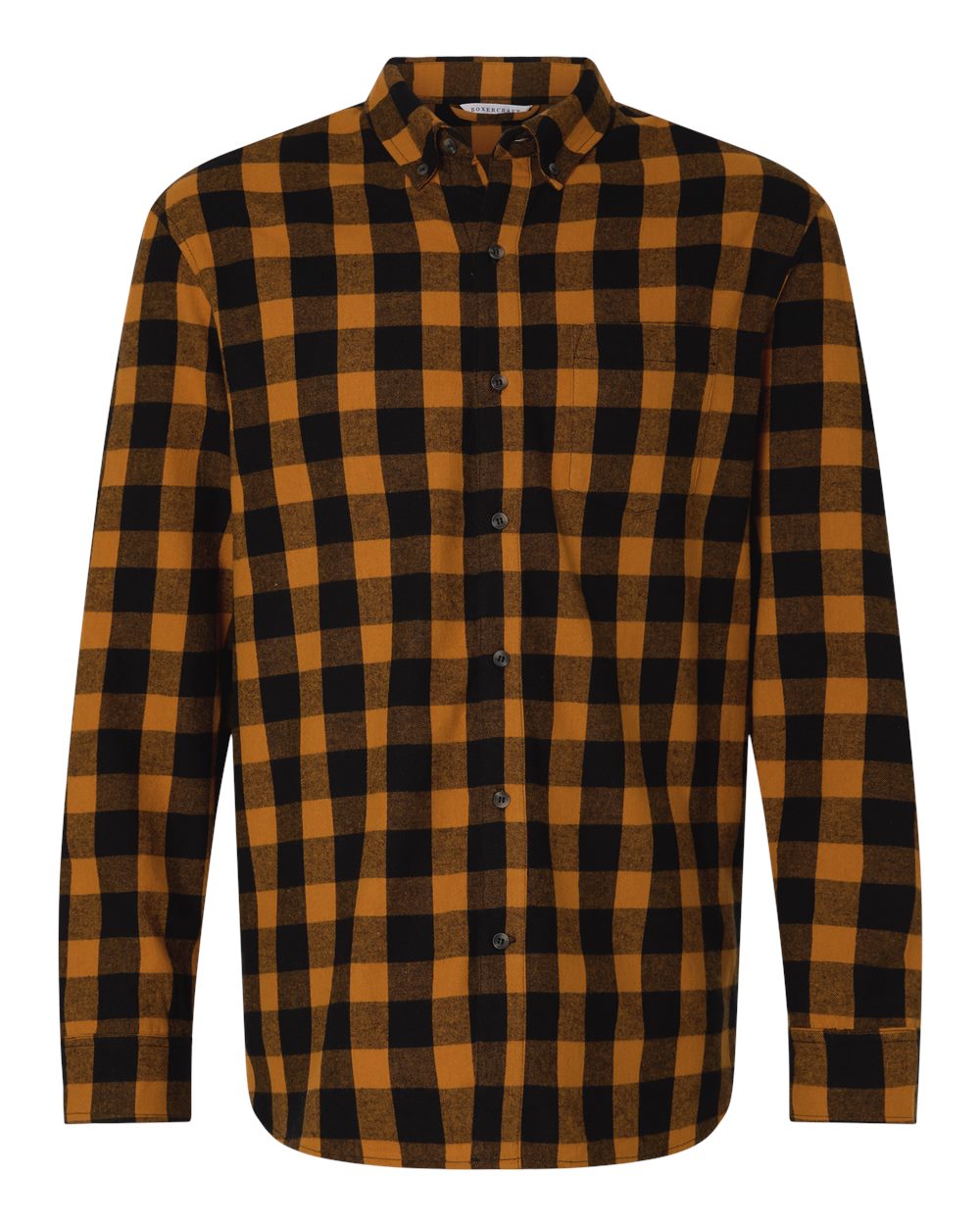 Boxercraft Men's Flannel Button Down Shirt. BU7401 - Tobacco/ Black Buffalo