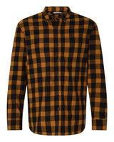 Boxercraft Men's Flannel Button Down Shirt. BU7401 - Tobacco/ Black Buffalo
