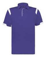 Badger Unisex On the Rise Polo. 3350 - Purple/ White