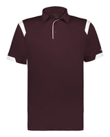 Badger Unisex On the Rise Polo. 3350 - Maroon/ White