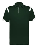 Badger Unisex On the Rise Polo. 3350 - Forest/ White
