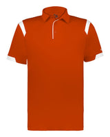 Badger Unisex On the Rise Polo. 3350 - Burnt Orange/ White