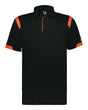 Badger Unisex On the Rise Polo. 3350 - Black/ Burnt Orange