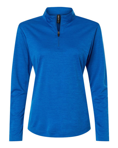 AllPro Women's Pro-Lock Performance Mélange Quarter-Zip Pullover. 4HM70L - Royal Melange