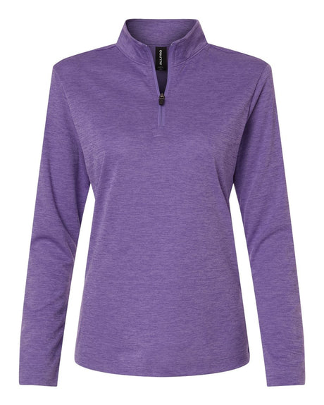 AllPro Women's Pro-Lock Performance Mélange Quarter-Zip Pullover. 4HM70L - Violet Melange