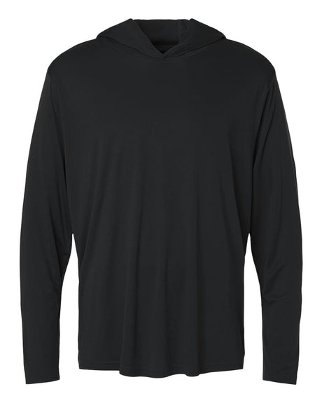 AllPro Unisex Pro-Lock Performance Hooded Long Sleeve T-Shirt. 48510 - Black