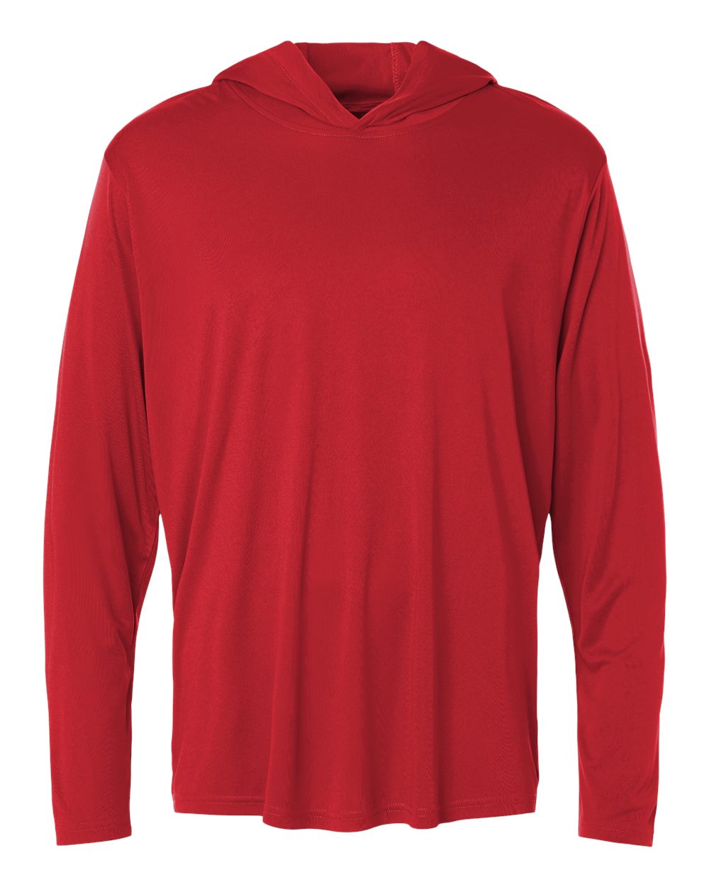 AllPro Unisex Pro-Lock Performance Hooded Long Sleeve T-Shirt. 48510 - Red