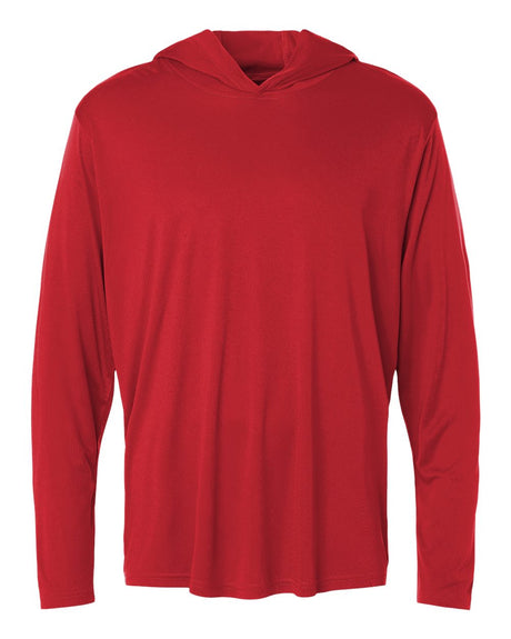 AllPro Unisex Pro-Lock Performance Hooded Long Sleeve T-Shirt. 48510 - Red