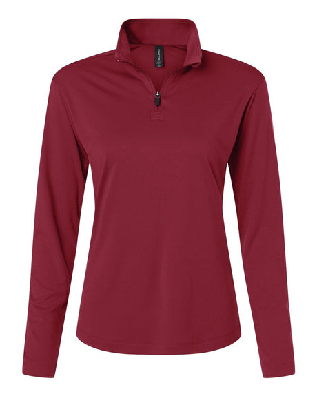 AllPro Women's Pro-Lock Performance Quarter-Zip Pullover. 41870L - Cardinal