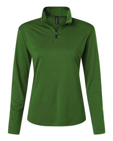 AllPro Women's Pro-Lock Performance Quarter-Zip Pullover. 41870L - Olive Green