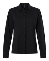 AllPro Women's Pro-Flex Sorona® Button Down Shirt. 41SPLL - Black