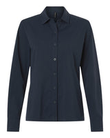 AllPro Women's Pro-Flex Sorona® Button Down Shirt. 41SPLL - Navy