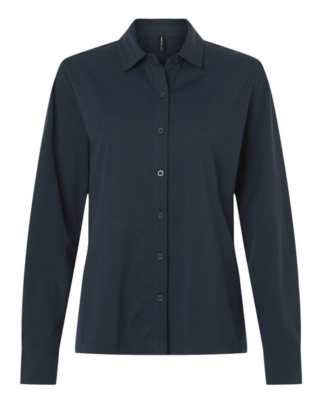 AllPro Women's Pro-Flex Sorona® Button Down Shirt. 41SPLL - Navy