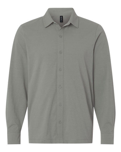 AllPro Men's Pro-Flex Sorona® Button Down Shirt. 41SPLS - Greystone
