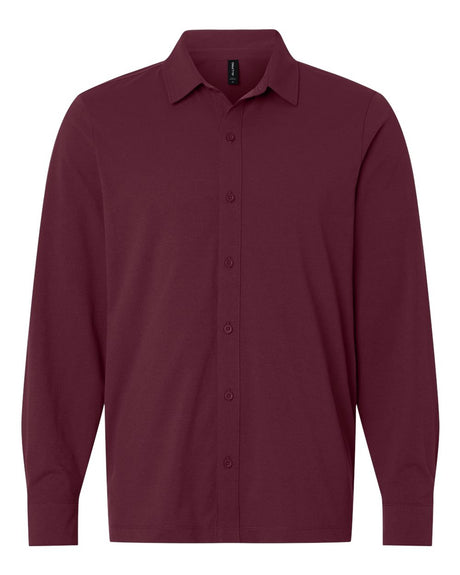 AllPro Men's Pro-Flex Sorona® Button Down Shirt. 41SPLS - Maroon