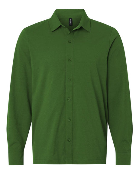 AllPro Men's Pro-Flex Sorona® Button Down Shirt. 41SPLS - Olive Green