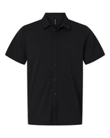 AllPro Men's Pro-Flex Sorona® Button Down Short Sleeve Shirt. 41SPSS - Black