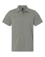 AllPro Men's Pro-Flex Sorona® Button Down Short Sleeve Shirt. 41SPSS - Greystone