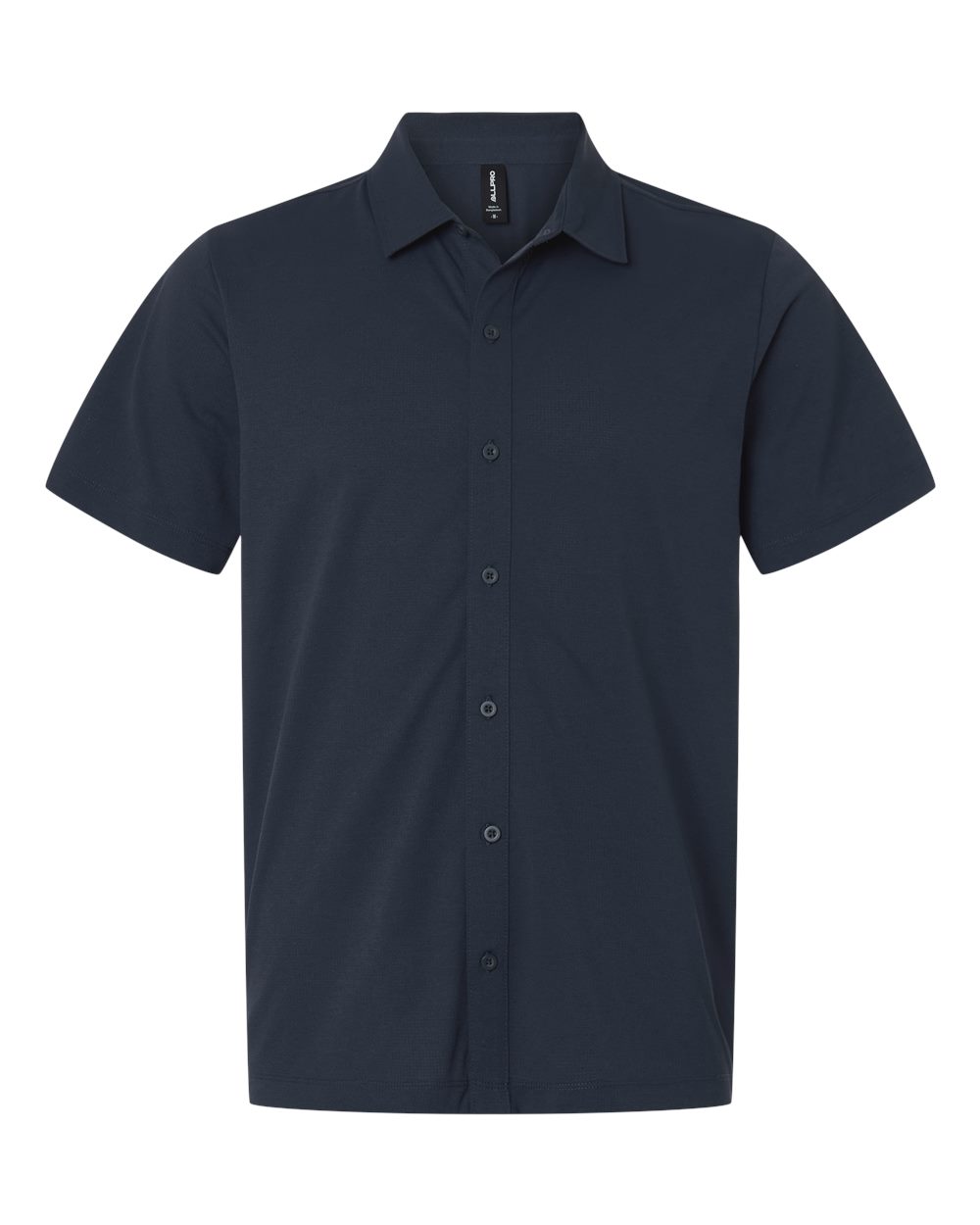 AllPro Men's Pro-Flex Sorona® Button Down Short Sleeve Shirt. 41SPSS - Navy