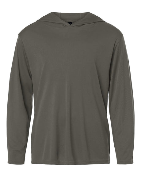 AllPro Youth Pro-Lock Performance Hooded Long Sleeve T-Shirt. 48510Y - Charcoal