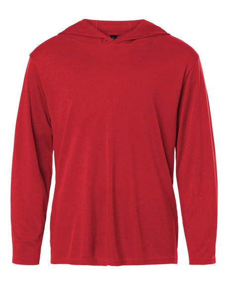 AllPro Youth Pro-Lock Performance Hooded Long Sleeve T-Shirt. 48510Y - Red