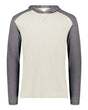 Augusta Sportswear Unisex Gameday Vintage Hooded Long Sleeve T-Shirt. 6884 - Birch/ Carbon Heather