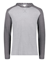 Augusta Sportswear Unisex Gameday Vintage Hooded Long Sleeve T-Shirt. 6884 - Grey Heather/ Carbon Heather