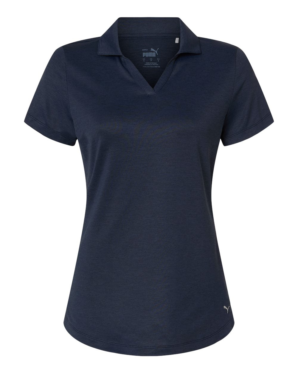 Puma Golf Womens Icon Heather Polo. 631051 - Deep Navy Heather