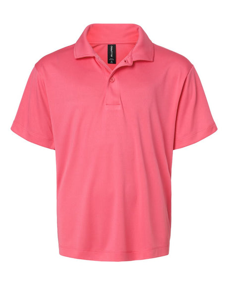 AllPro Youth Pro-Lock Performance Polo. 41800Y - Bright Pink