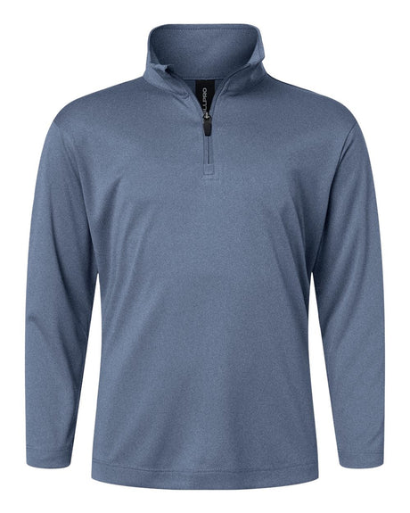 AllPro Youth Pro-Lock Performance Quarter-Zip Pullover. 41870Y - Heather Navy