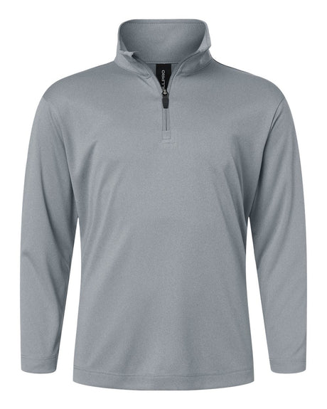 AllPro Youth Pro-Lock Performance Quarter-Zip Pullover. 41870Y - Heather Steel