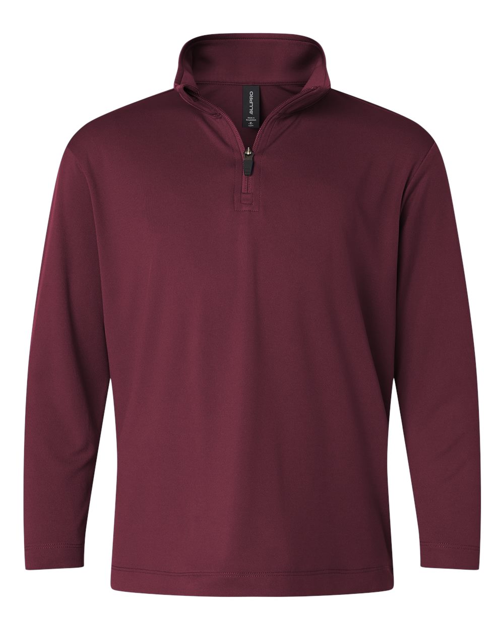 AllPro Youth Pro-Lock Performance Quarter-Zip Pullover. 41870Y - Maroon