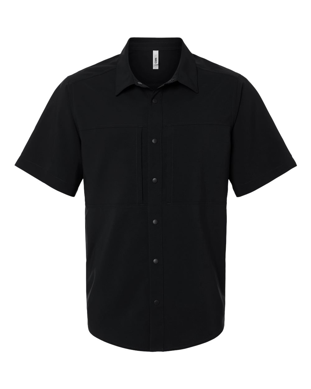 CORE365 Men's UltraUVP Shoreline Short Sleeve Staff Shirt. CE520 - Black
