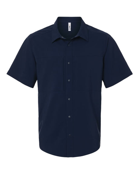 CORE365 Men's UltraUVP Shoreline Short Sleeve Staff Shirt. CE520 - Classic Navy