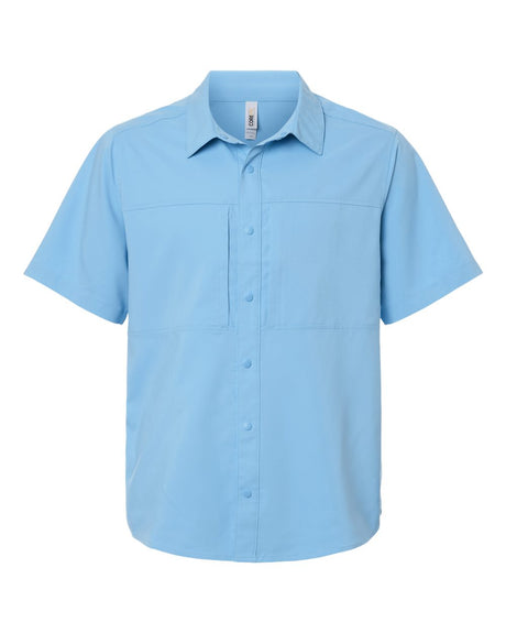 CORE365 Men's UltraUVP Shoreline Short Sleeve Staff Shirt. CE520 - Columbia Blue