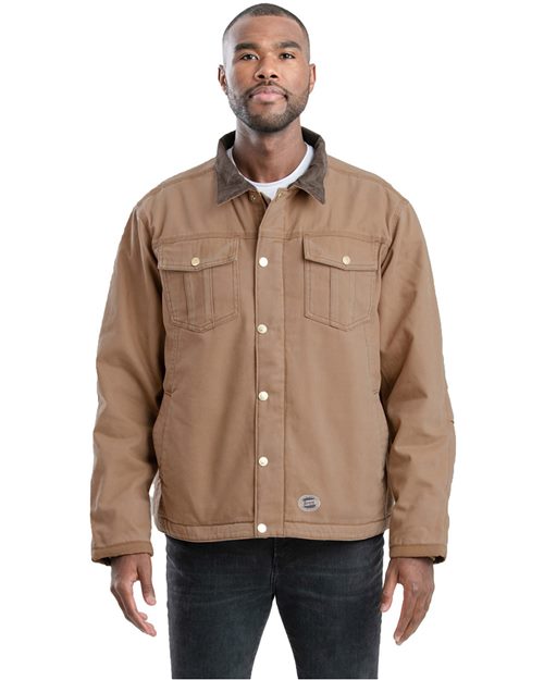 Berne Apparel Men's Tall Vintage Washed Sherpa-Lined Work Jacket. J58T