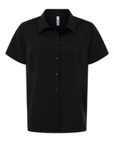 CORE365 Women's UltraUVP Shoreline Short Sleeve Staff Shirt. CE520W - Black
