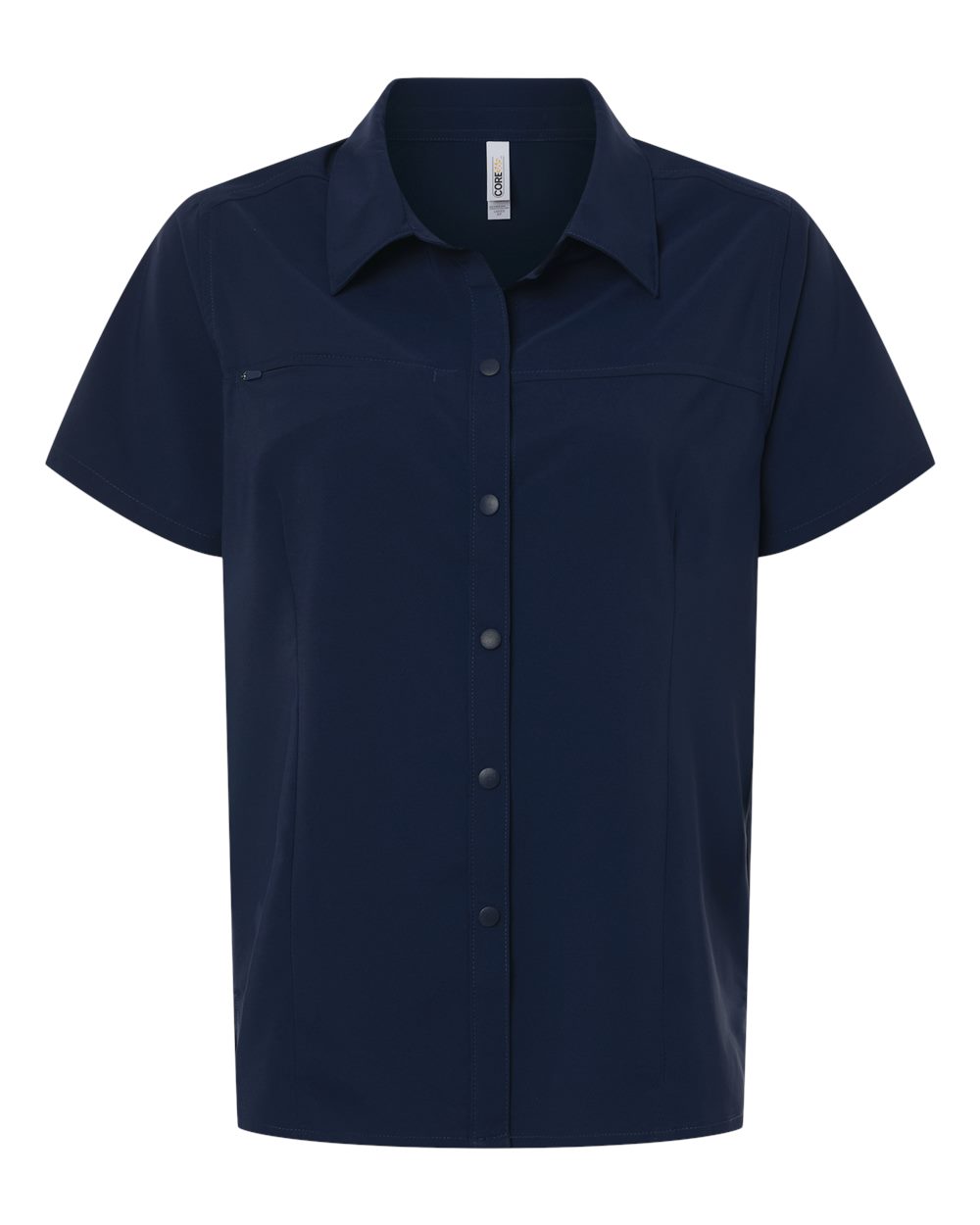 CORE365 Women's UltraUVP Shoreline Short Sleeve Staff Shirt. CE520W - Classic Navy