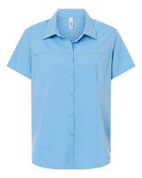 CORE365 Women's UltraUVP Shoreline Short Sleeve Staff Shirt. CE520W - Columbia Blue