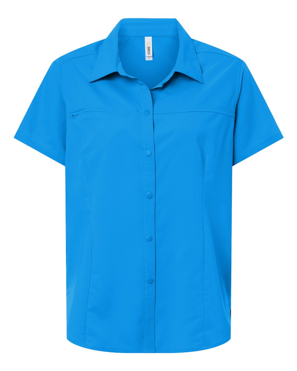CORE365 Women's UltraUVP Shoreline Short Sleeve Staff Shirt. CE520W - Electric Blue