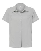 CORE365 Women's UltraUVP Shoreline Short Sleeve Staff Shirt. CE520W - Platinum