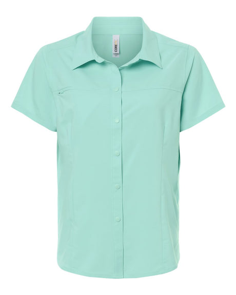 CORE365 Women's UltraUVP Shoreline Short Sleeve Staff Shirt. CE520W - Sea Glass