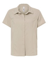 CORE365 Women's UltraUVP Shoreline Short Sleeve Staff Shirt. CE520W - Stone