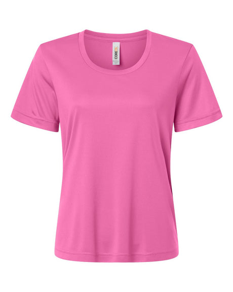 CORE365 Women's Capital Performance T-Shirt. CE10W - Charity Pink